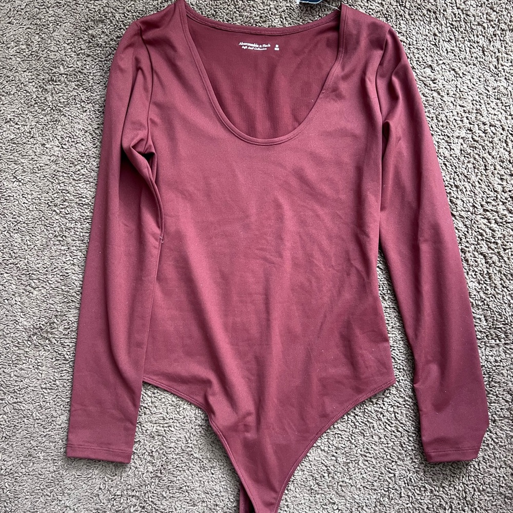 Burgundy/Brown Long Sleeve bodysuit